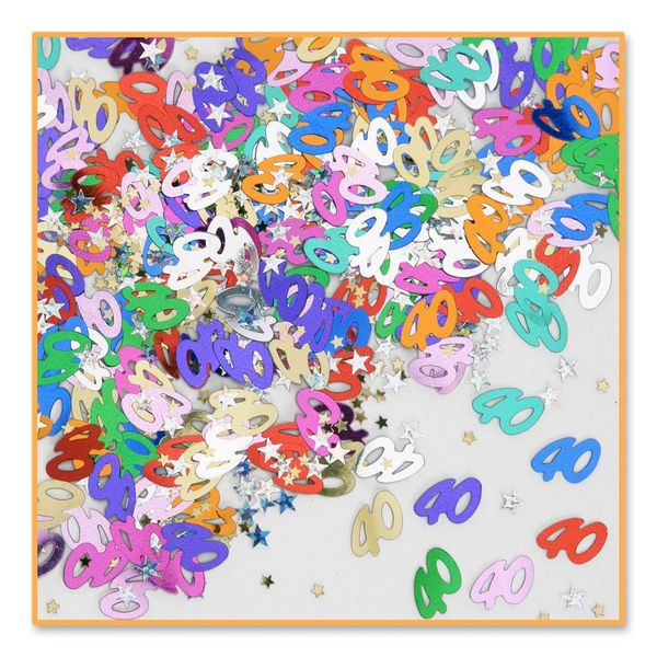 Picture of Beistle CN029 40 and Stars Confetti - Pack of 6
