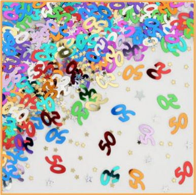 Picture of Beistle CN030 50 and Stars Confetti - Pack of 6