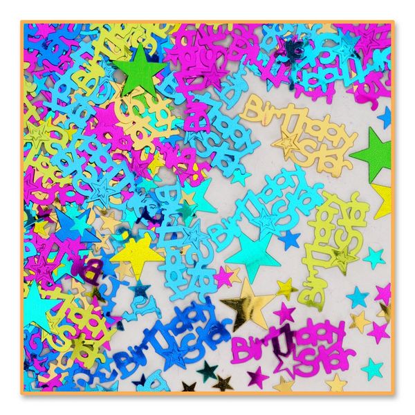 Picture of Beistle CN060 Birthday Star Confetti - Pack of 6