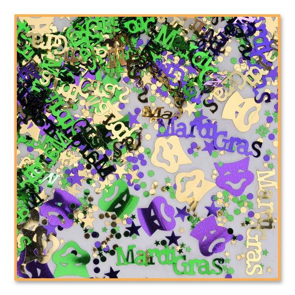 Picture of Beistle CN084 Mardi Gras Confetti - Pack of 6