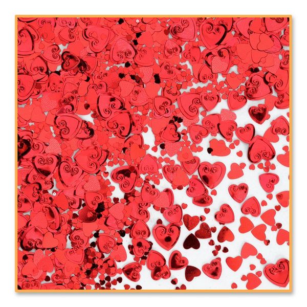 Picture of Beistle CN116 Red Hearts Confetti - Pack of 6