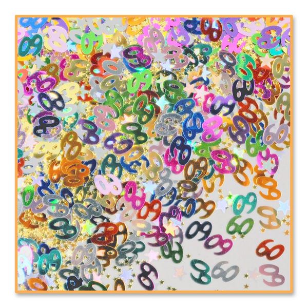 Picture of Beistle CN123 60 and Stars Confetti - Pack of 6
