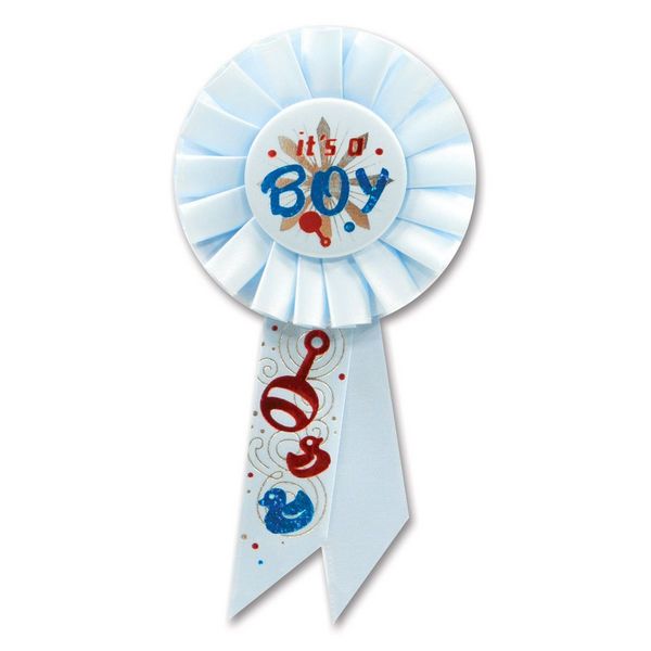 Beistle RS001 It is A Boy Rosette - Pack of 6