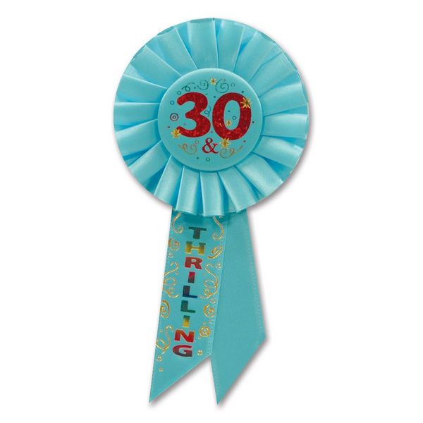 30 and Thrilling Rosette - Pack of 6