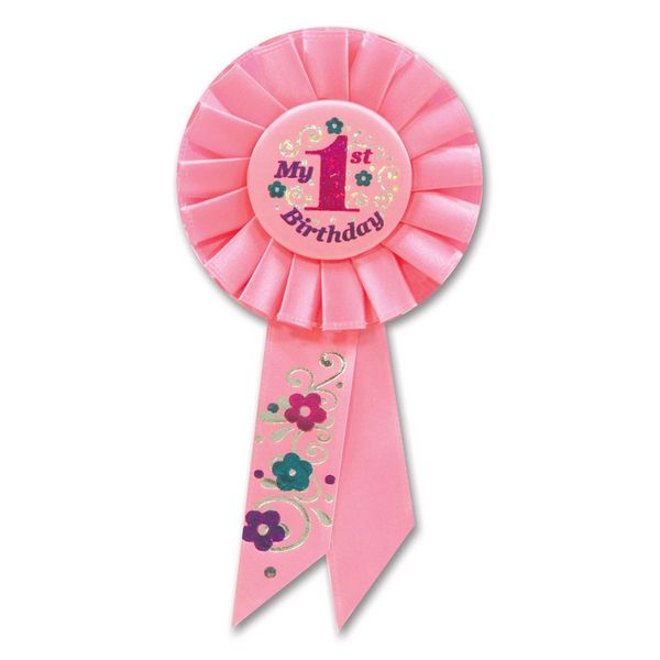 Beistle My 1st Birthday Rosette - Pack of 6
