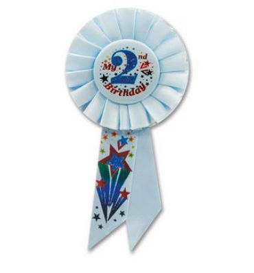 My 2nd Birthday Rosette - Pack of 6