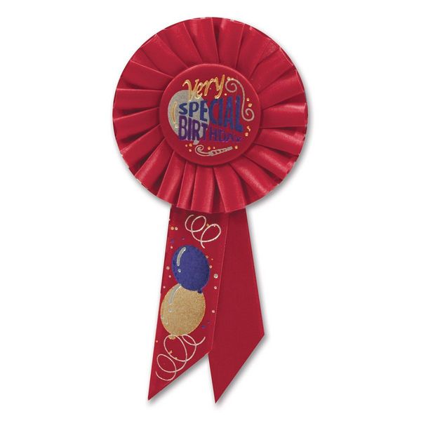 Picture of Beistle RS124 Very Special Birthday Rosette - Pack of 6