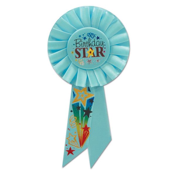 Beistle  Birthday Star Rosette - Blue