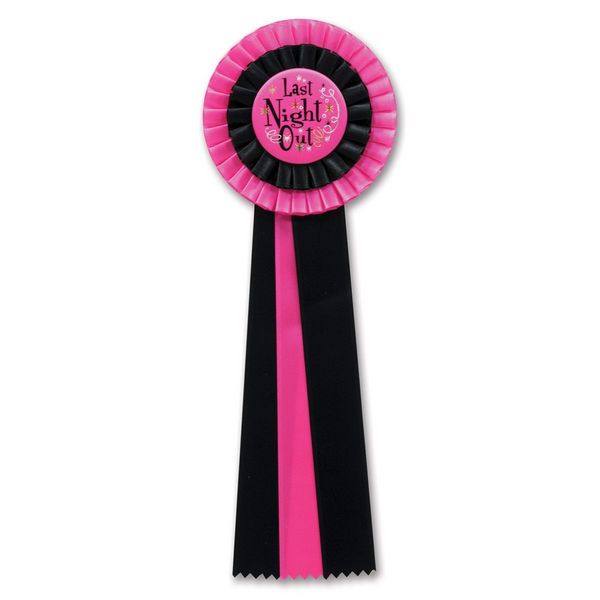 Picture of Beistle RD14 Last Night Out Deluxe Rosette - Pack of 3