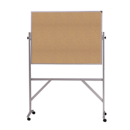 Picture of Ghent ARMK34 72? in. x  53.25 in. Aluminum Frame Reversible Acrylate Marker-Natural Cork with 4 Markers & Eraser