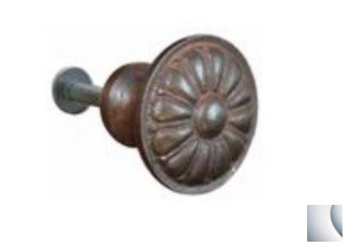 88-763 Sun Burst Knob 32mm Chrome Finish