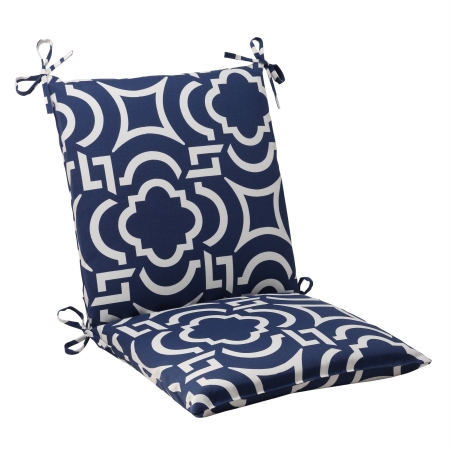 Picture of Pillow Perfect 500751 Carmody Navy Squared Corners Chair Cushion