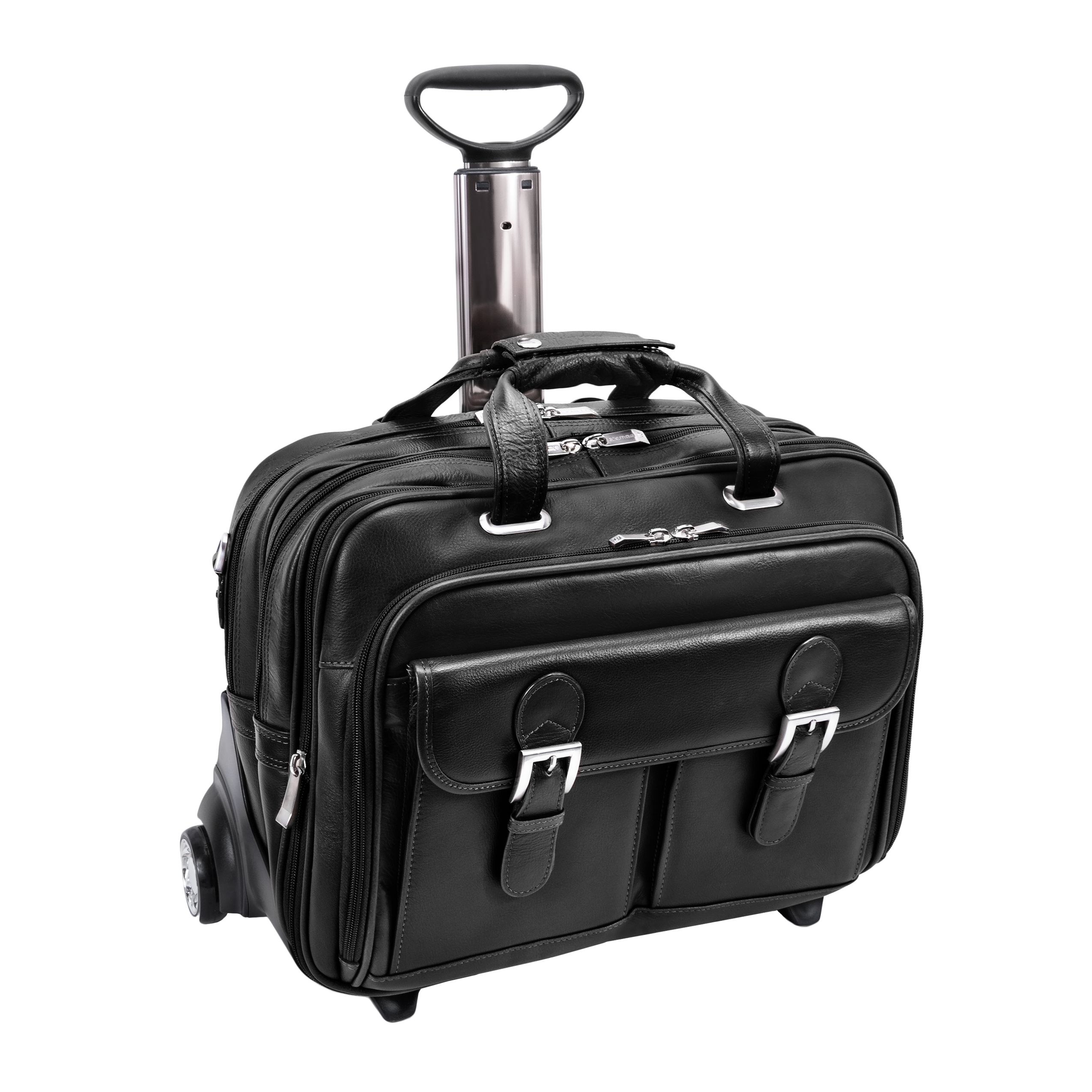 Picture of McKlein CERESOLA 46005 Black Checkpoint-Friendly 17 in. Detachable-Wheeled Laptop Case