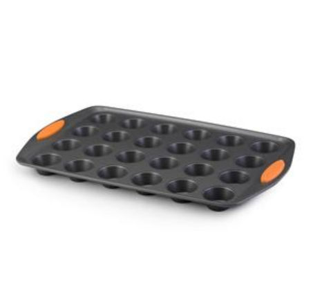 Picture of Rachael Ray 54077 Bakeware  Oven Lovin Mini Cups  24-Cup Mini Muffin Pan  Grey