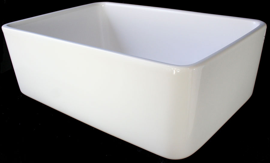 Picture of ALFI brand AB503 23 in. Fireclay Single Bowl Farmhouse Kitchen Sink - White