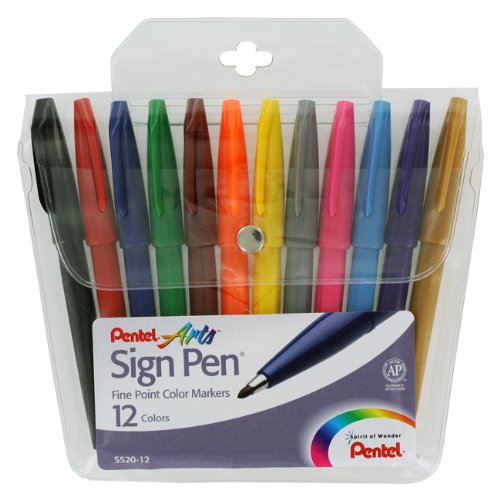 Picture of Pentel S520-12 Sign Pen - Set of 12