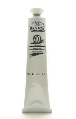Picture of Winsor & Newton 1437644 200ml Winton Oil Color - Titanium White