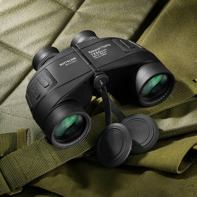 Picture of Barska Optics AB11610 7x50 WP Battalion  with Internal Rangefinder  Individual Focus  FLOATS  FMC  Blue Lens