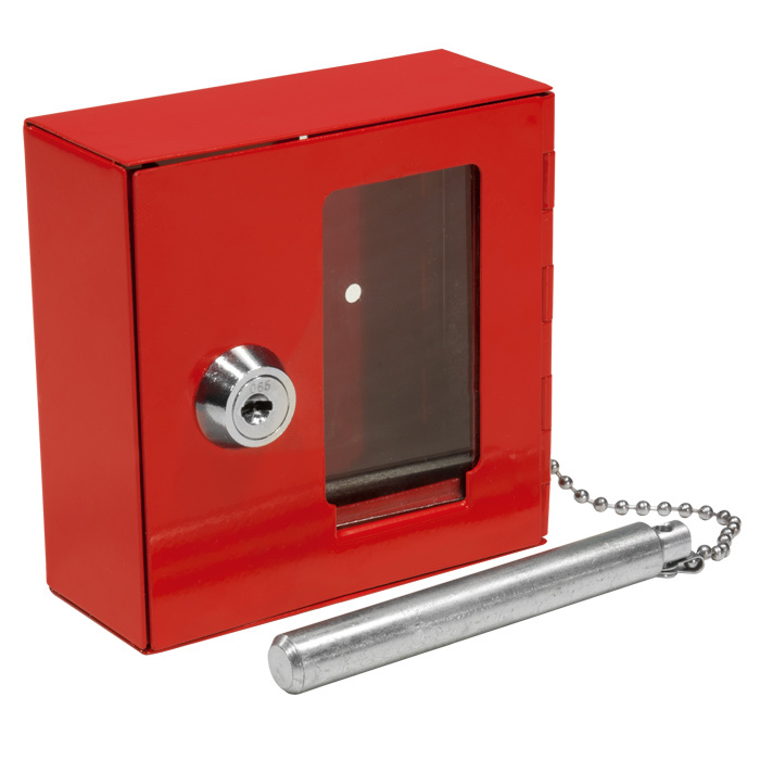 Picture of Barska Optics AX11838 Breakable Emergency Key Box with Attached Hammer B Style