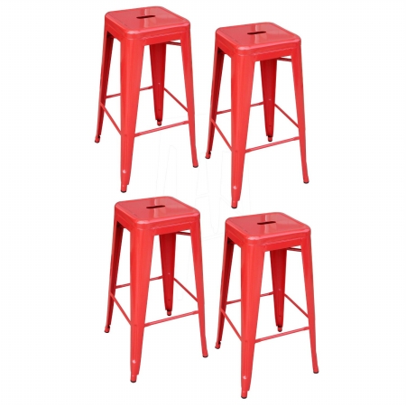 Picture of AmeriHome BS030RSET 30 Inch Red Metal Bar Stool