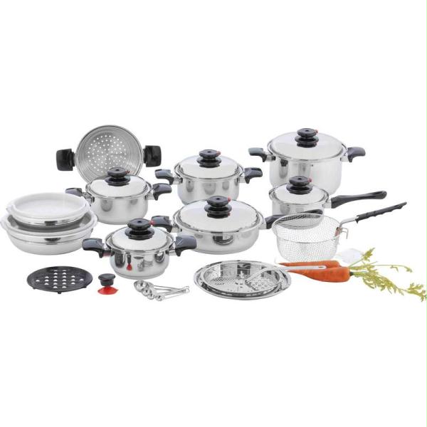 Picture of Chefs Secret 12-element T304 Stainless Steel 28pc Cookware Set- 12 Elem Ss Cookware Set