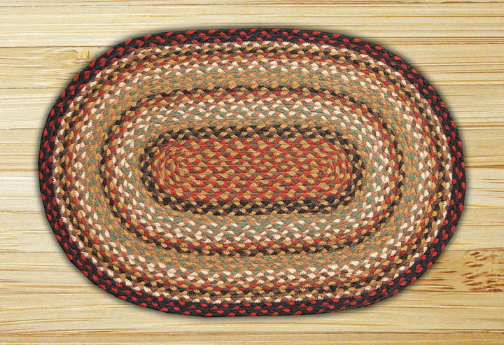 Picture of Capitol Earth Rugs 03-319 Burgundy-Mustard-Ivory Jute Braided Rug