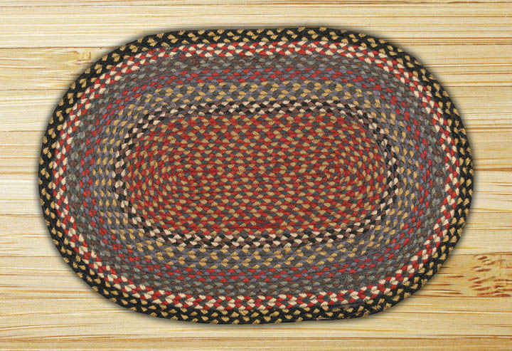 Picture of Capitol Earth Rugs 13-043 Burgundy-Blue-Gray Jute Braided Rug