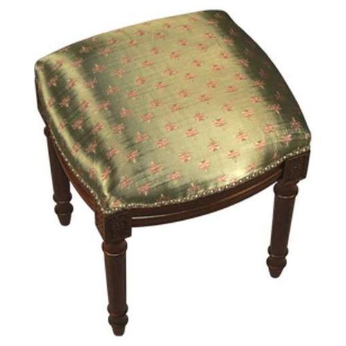 Picture of 123 Creations C692FS Dragonfly-Green Fabric Upholstered Stool