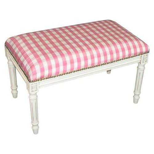 Picture of 123 Creations C698WBC Plaid-Pink Fabric Upholstered Bench