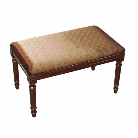 Picture of 123 Creations C693BC Dragonfly-Brown Fabric Upholstered Bench