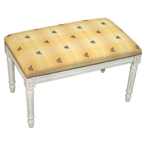 Picture of 123 Creations C695WBC Butterfly-Yellow Fabric Upholstered Bench