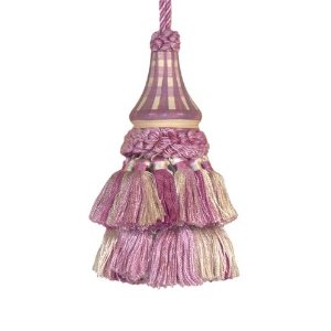 Picture of 123 Creations C034 Lilac Checks hand painted tassel