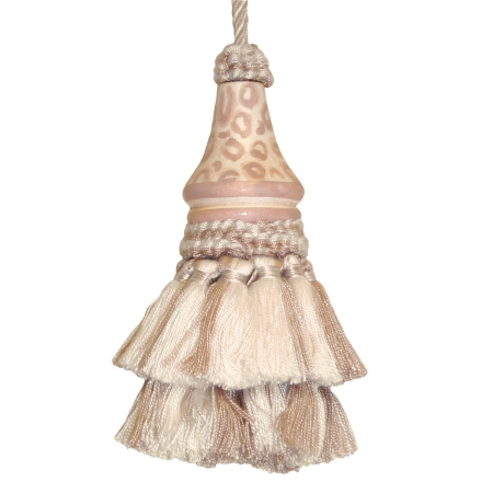 Picture of 123 Creations CB002 Leopard-Beige hand painted tassel