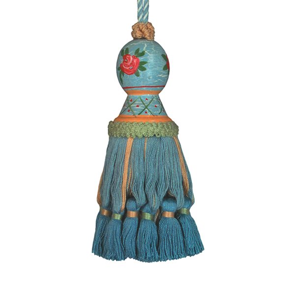 Picture of 123 Creations C202B Laura-Blue hand painted tassel