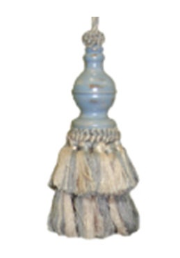Picture of 123 Creations CB065B Blue Finnial hand painted tassel
