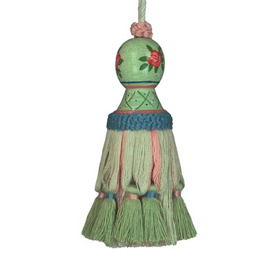 Picture of 123 Creations C202G Laura-Green hand painted tassel