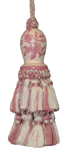 Picture of 123 Creations C091R Toile-Rose hand painted tassel