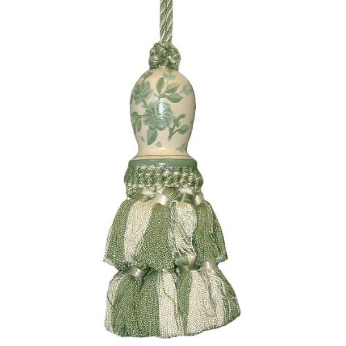 Picture of 123 Creations C091G Toile-Sage hand painted tassel