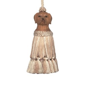 Picture of 123 Creations CB055L Dog-Natural hand painted tassel