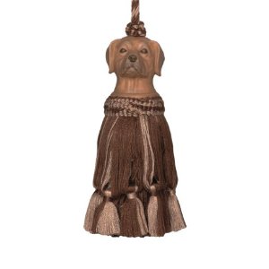 Picture of 123 Creations CB055D Dog-Brown hand painted tassel
