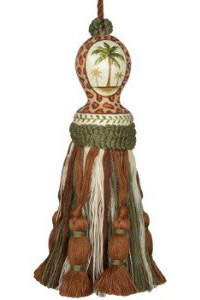 Picture of 123 Creations C429 Palm Tree hand painted tassel