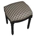 123 Creations C694BFS Gingham-Black Fabric Upholstered Stool 123 Creations C694BFS Gingham-Black Fabric Upholstered Stool