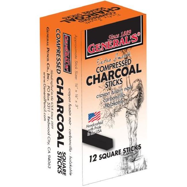 Generals 957-6B Compressed Charcoal Sticks 6B