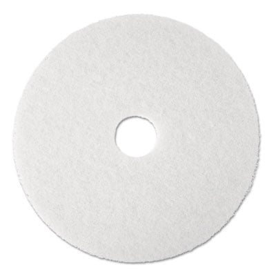 Picture of 3M 08477 Super Polish Floor Pad 4100  13 in.   White  5 Pads-Carton