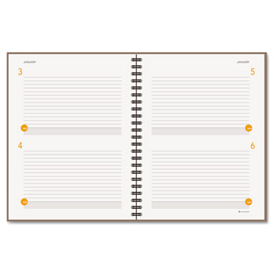 Picture of At-A-Glance 80620430 Two-Days-Per-Page Planning Notebook  Gray  8 .5 in. x 11 in.   2013