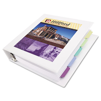 Picture of Avery 68036 Framed View Binder With One Touch Locking EZD Rings  2 in. Capacity  White