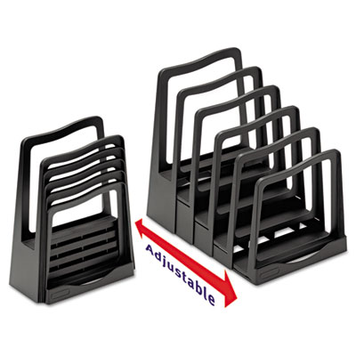 Picture of Avery 73523 Adjustable File Rack  Five Sections  8 x 10 .75 x 11 .75  Black