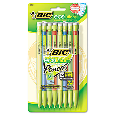 Picture of Bic MPEP241 Ecolutions Mechanical Pencil  0.7 mm  24 per Pack