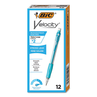 Picture of Bic MV11 BLK Velocity Mechanical Pencil- HB No. 2- 0.9 mm- Blue Barrel- Refillable