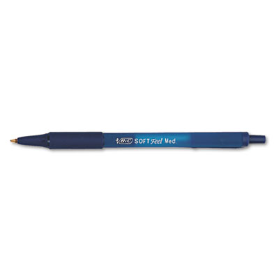 Picture of Bic SCSM11 BLU Soft Feel Ballpoint Retractable Pen- Blue Ink- Medium- Dozen